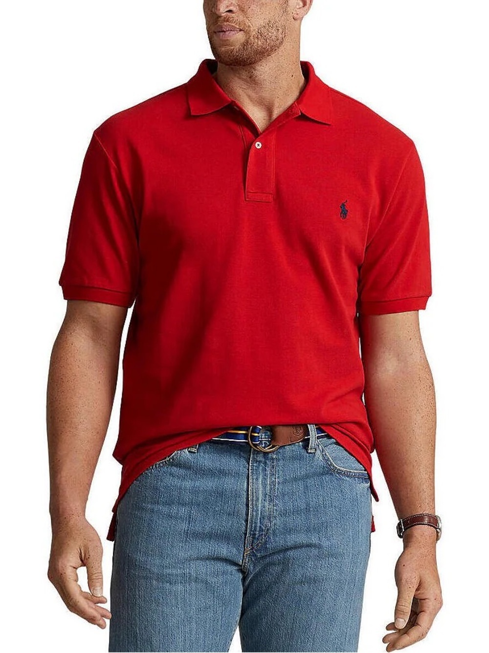 Polo Ralph Lauren Polo Shirt XL Classic Fit Red Preppy Casual Golf E11